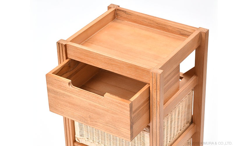 チェスト 収納 3段 おしゃれ 木製 ラタン ナチュラル 北欧