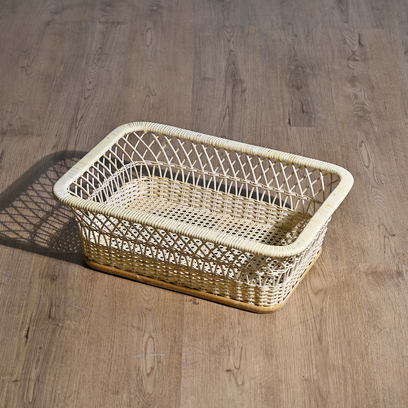 脱衣かご 籐バスケット 脱衣所 脱衣場 業務用 備品 角型 GK404N 爆買