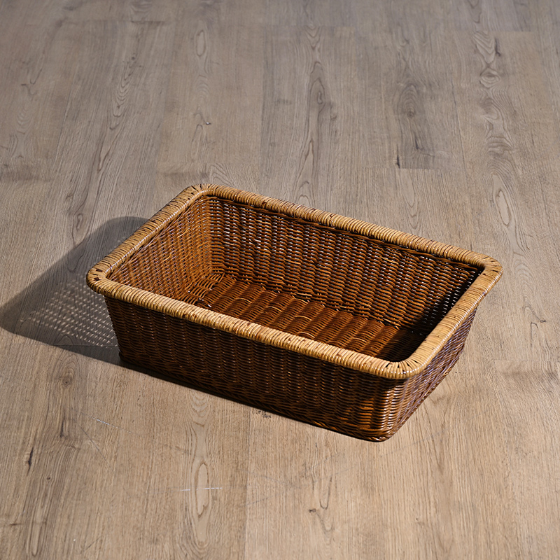 脱衣かご 籐バスケット 脱衣所 脱衣場 業務用 備品 角型 GK505HR 爆買