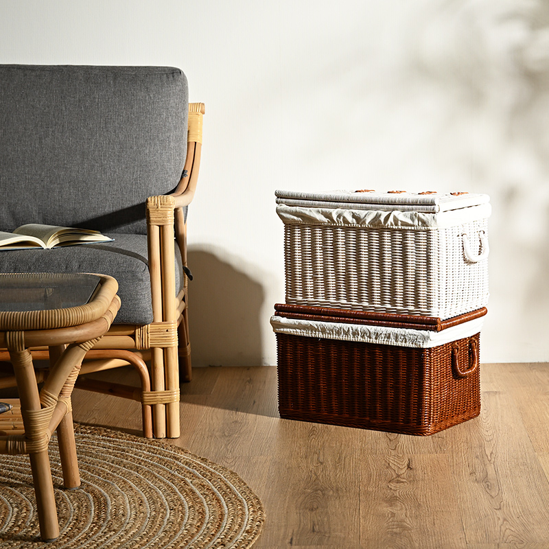 籐家具 ラタン製 収納ボックス バスケット GK520M 爆買 : ランドマーク