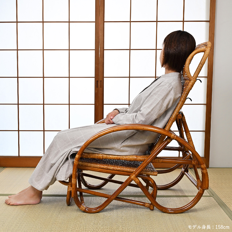 ラタン 籐 座椅子 折りたたみ リクライニング 2個セット 昭和レトロ 座椅子 折りたたみ座椅子 ラタン座椅子 籐座椅子 ラタンチェア