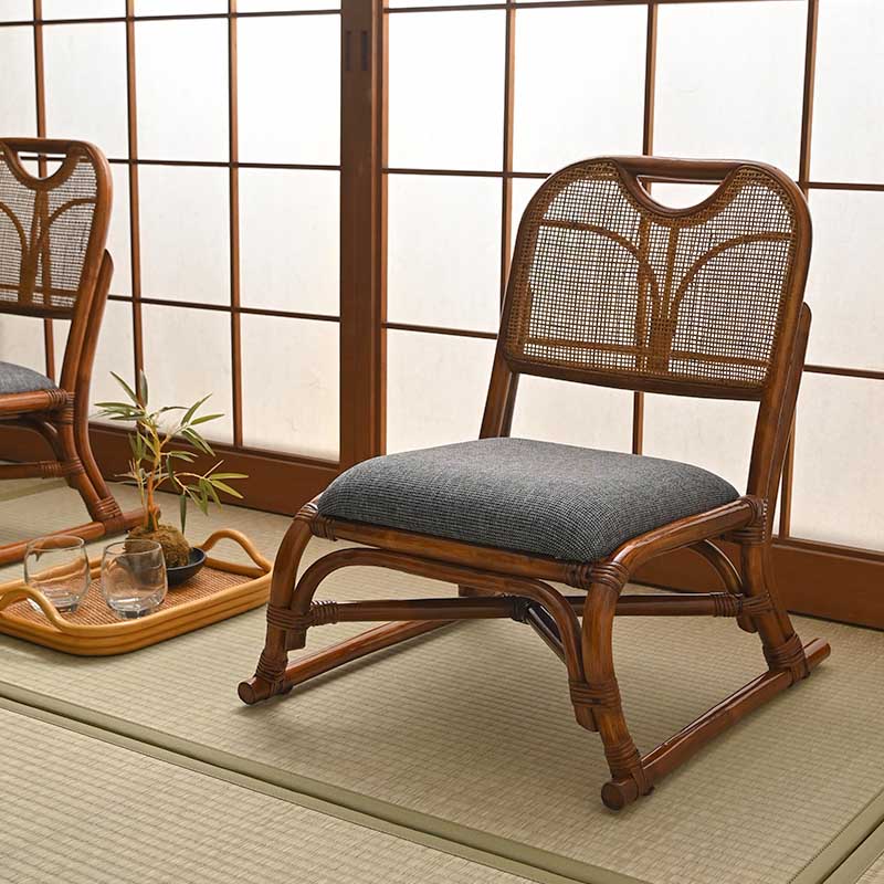 アウトレット品 アジアン家具 ラタン 座椅子 1脚 籐製 母の日 父