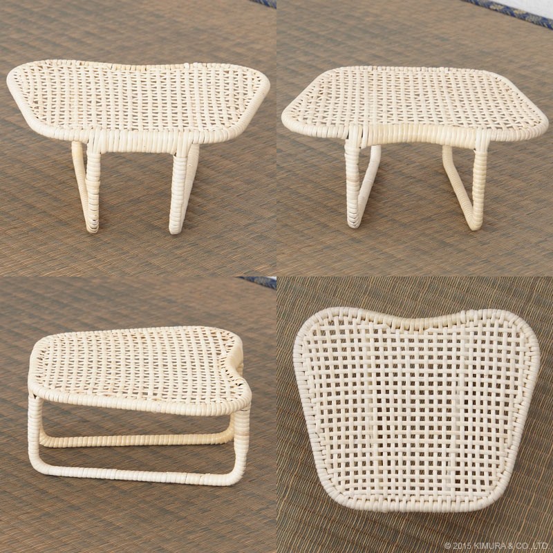 コンパクトで軽量　籐正座いす