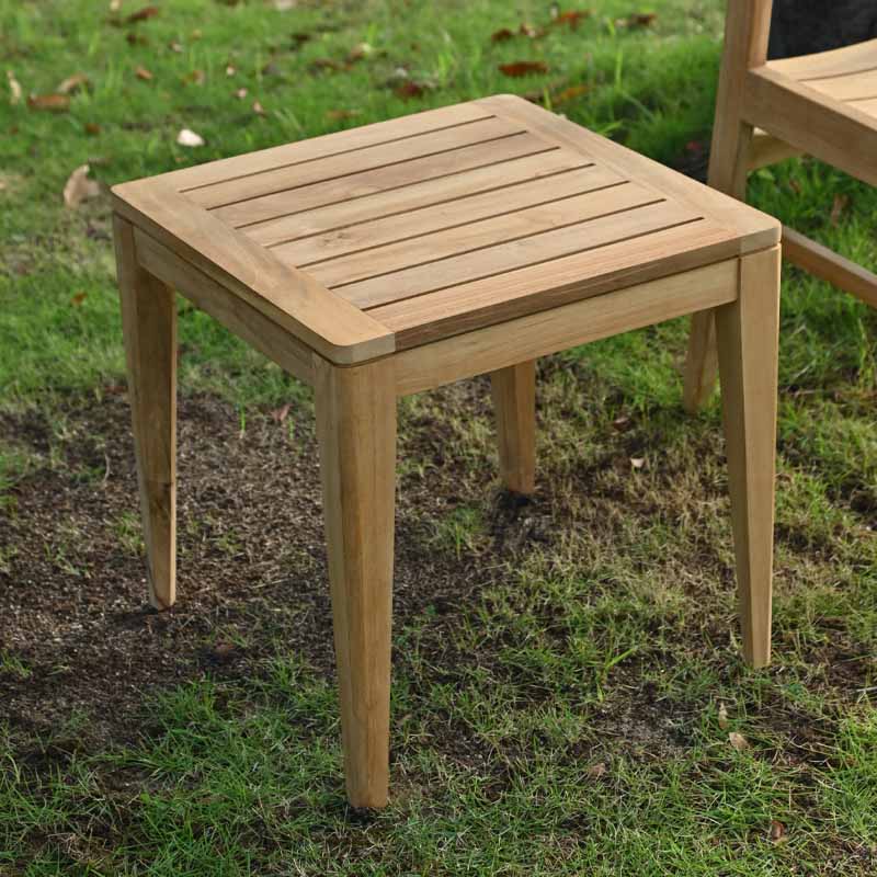 ガーデンテーブル 木製 サイドテーブル コーヒーテーブル チーク無垢材