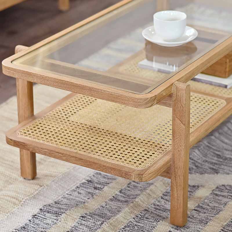 KAGOME センターテーブル ローテーブル ガラス天板 コーヒー