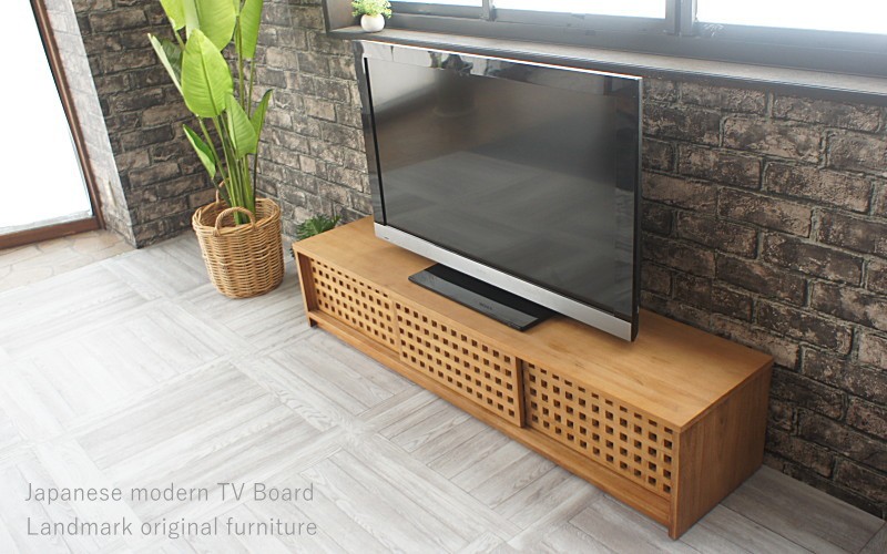 テレビ台 ローボード 150cm幅 おしゃれ チーク無垢材 完成品 和モダン 家具 W655xp W655xp ランドマーク 通販 Yahoo ショッピング