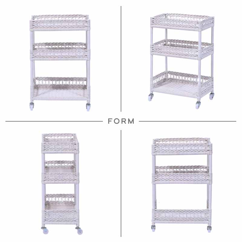 アジアン家具 ラタン 3段ランドリーラック チェスト ランドリーラック