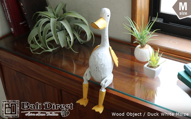 アジアン雑貨 バリ アヒル オブジェ 置物 インテリア おしゃれ 木製
