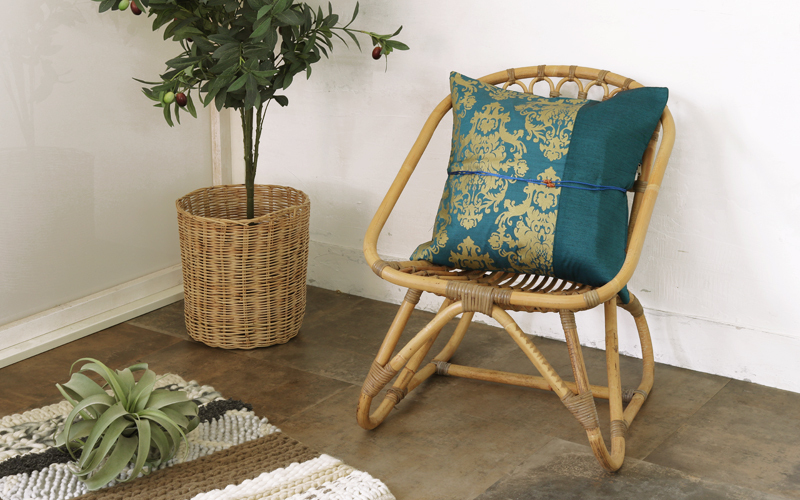 アジアン雑貨 バリ クッションカバー 45×45 cm おしゃれ 大きめ