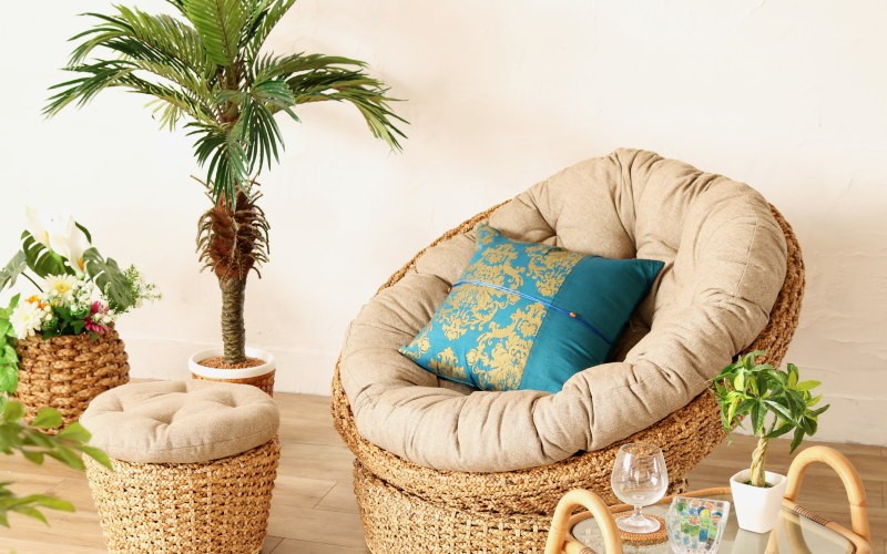 アジアン雑貨 バリ クッションカバー 45×45 cm おしゃれ 大きめ