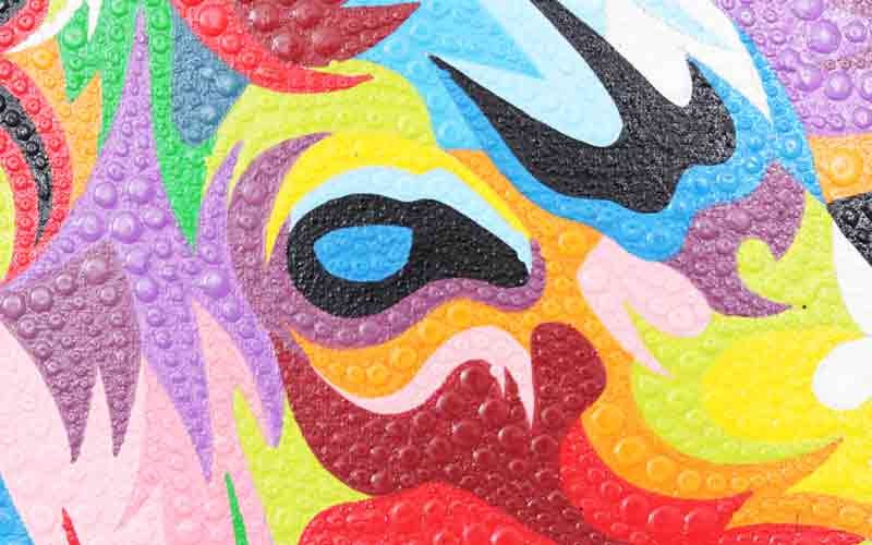 アウトレット ドットアート パネル バリ絵画 モダン 70×90cm 壁掛け 鹿