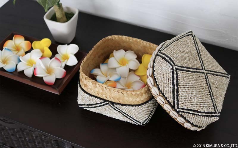 アウトレット かご 収納 バスケット ビーズ バンブー ソカシ Mサイズ