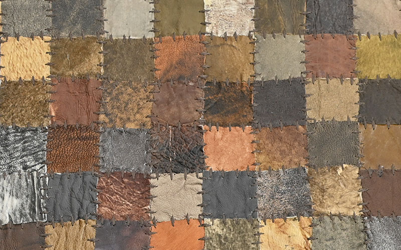 ラグ カーペット 140×200cm レザー ヴィンテージ インダストリアル