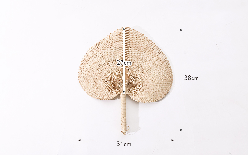 アジアン雑貨 ナチュラルファン うちわ Lサイズ パームリーフ ZSY0701L