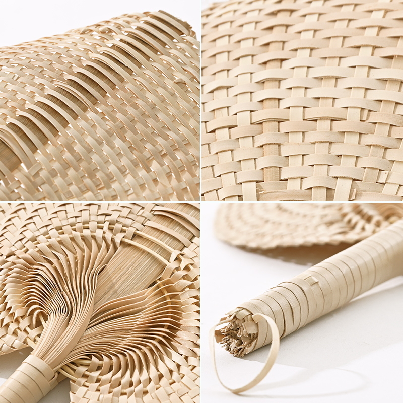 アジアン雑貨 ナチュラルファン うちわ Lサイズ パームリーフ ZSY0701L