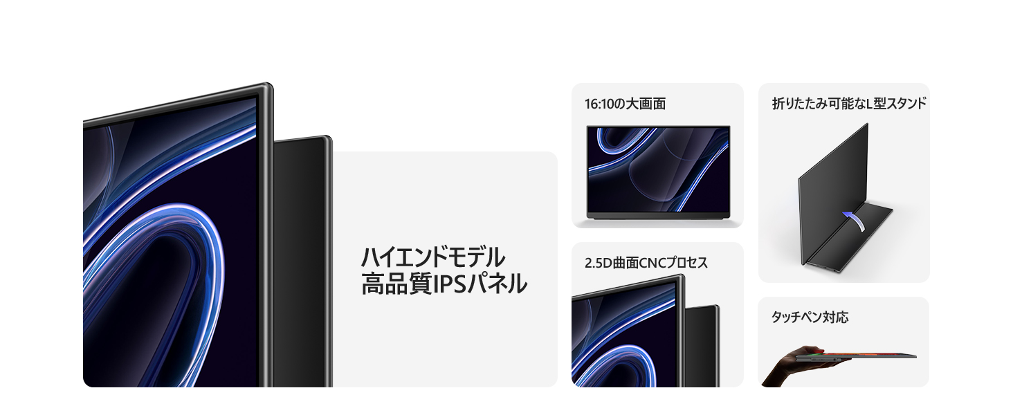 EHOMEWEI モバイルモニター LQ-160NW 16インチ 高性能 2K モバイル