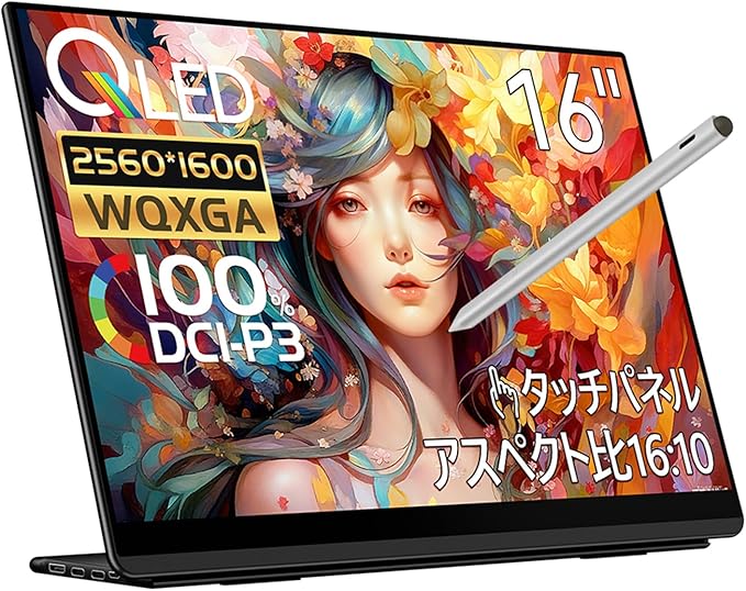 EHOMEWEI モバイルモニター EHOMEWEI LQG-160PW 16インチ 高性能 2K