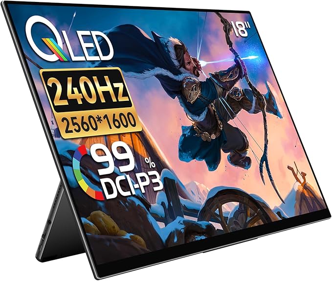 EHOMEWEI モバイルモニター EHOMEWEI RQHG-180PW ゲーミングモニター