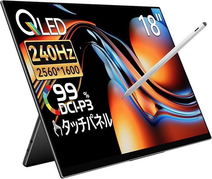 EHOMEWEI モバイルモニター EHOMEWEI RQHG-180PW ゲーミングモニター