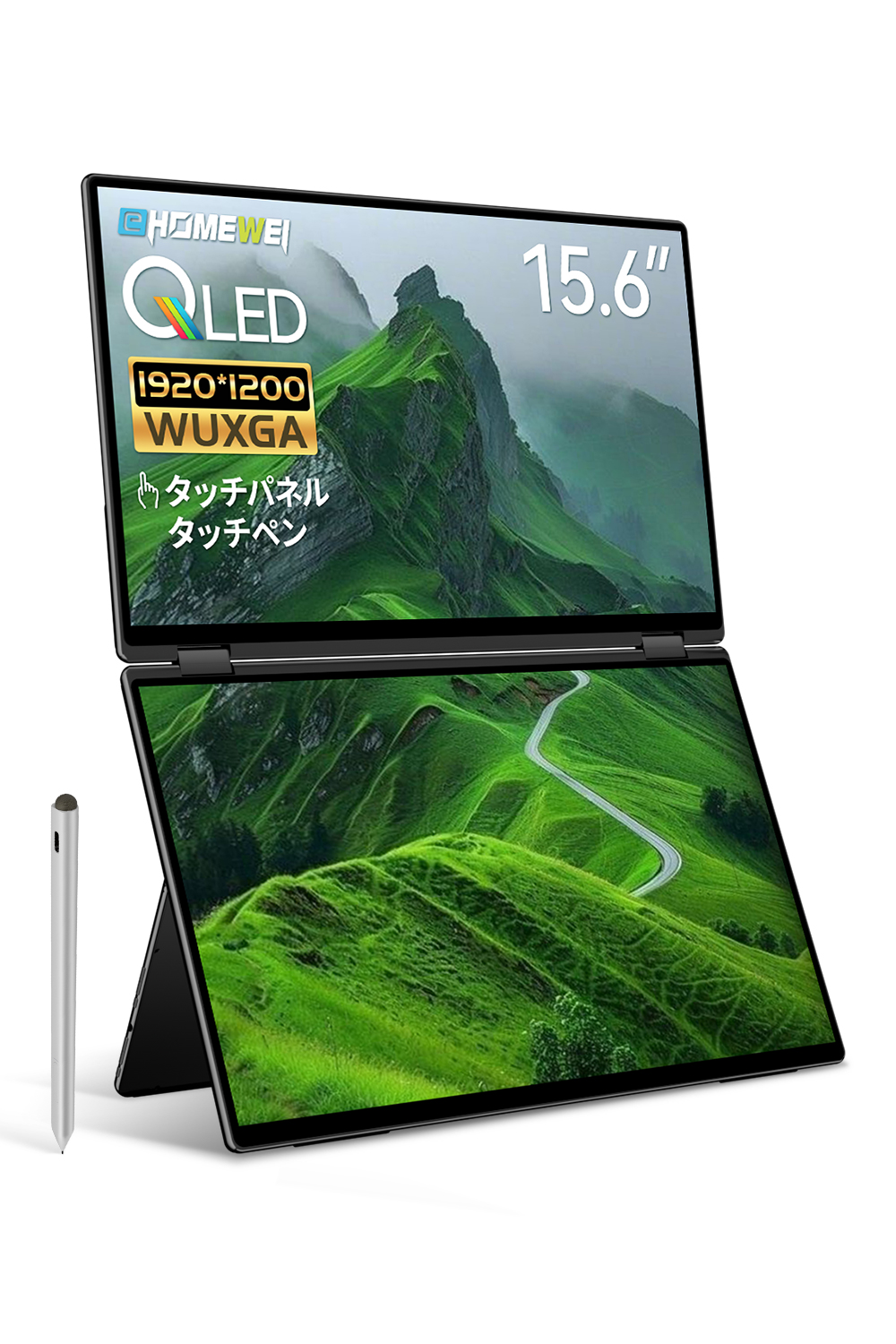 WEI デュアルディスプレイ XQ-156PF 本体　タッチ画面 EHOMEWEI モバイルモニター EHOMEWEI XQ-156PF（アウトレット品