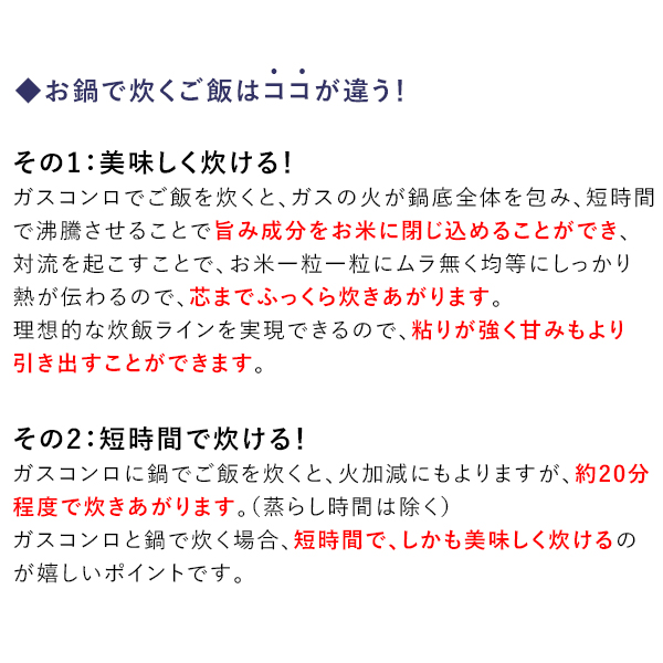 炊飯鍋両手鍋20cm 蓋付 目盛付