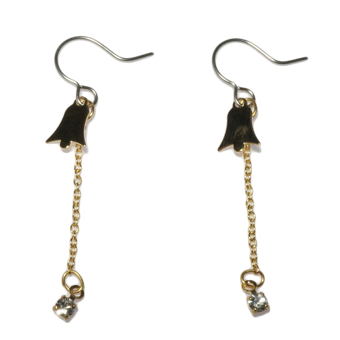 ピアス ベル 鈴 鐘 サージカルステンレス フックピアス 送料無料