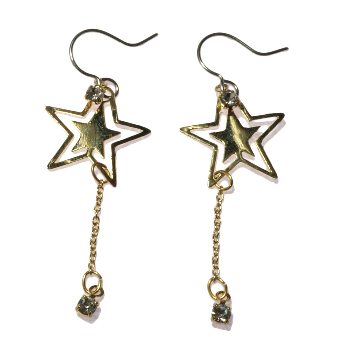 ピアス 星 スター ロック サージカルステンレス フックピアス