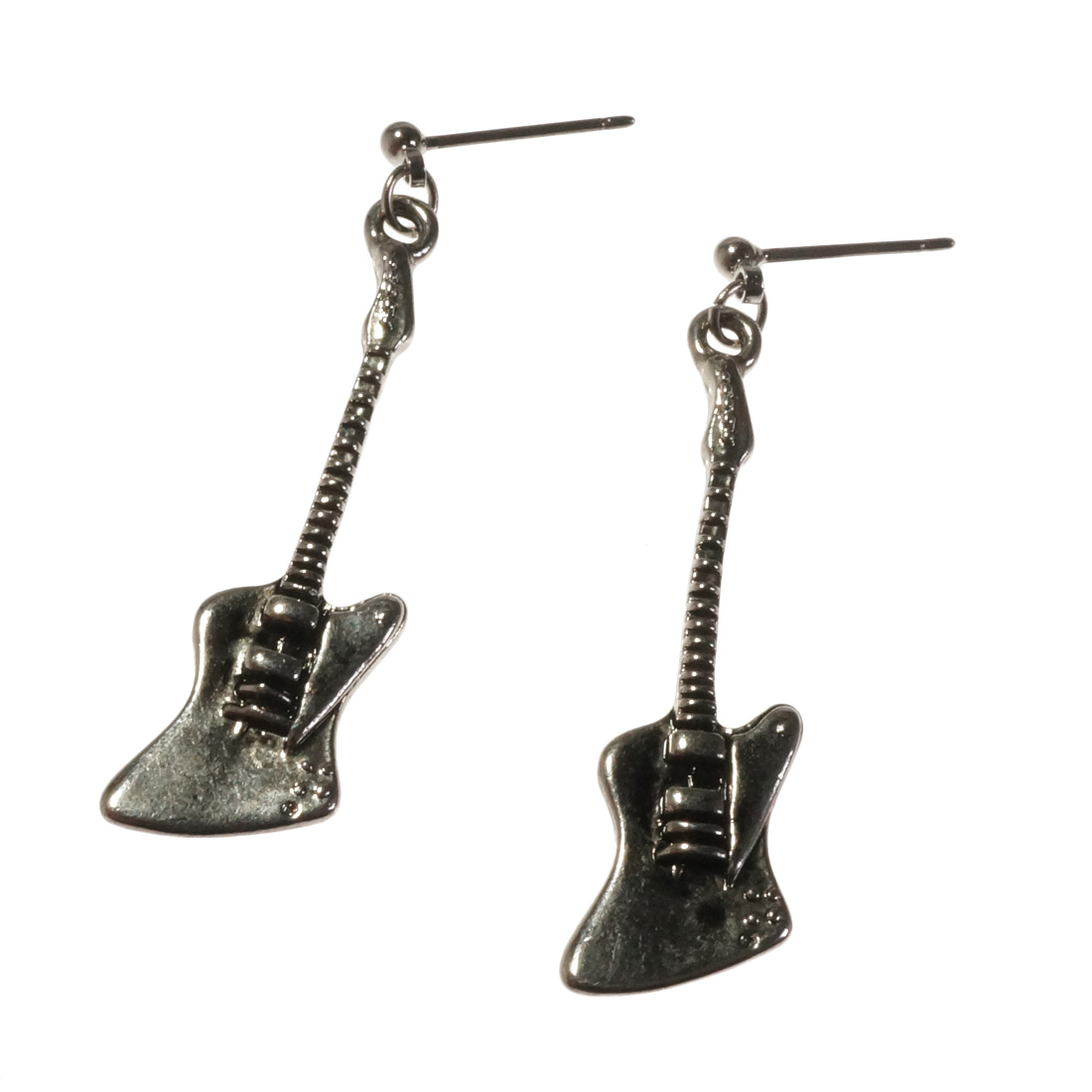 ピアス エレキギター ピストル 拳銃 シルバー バンド サージカル