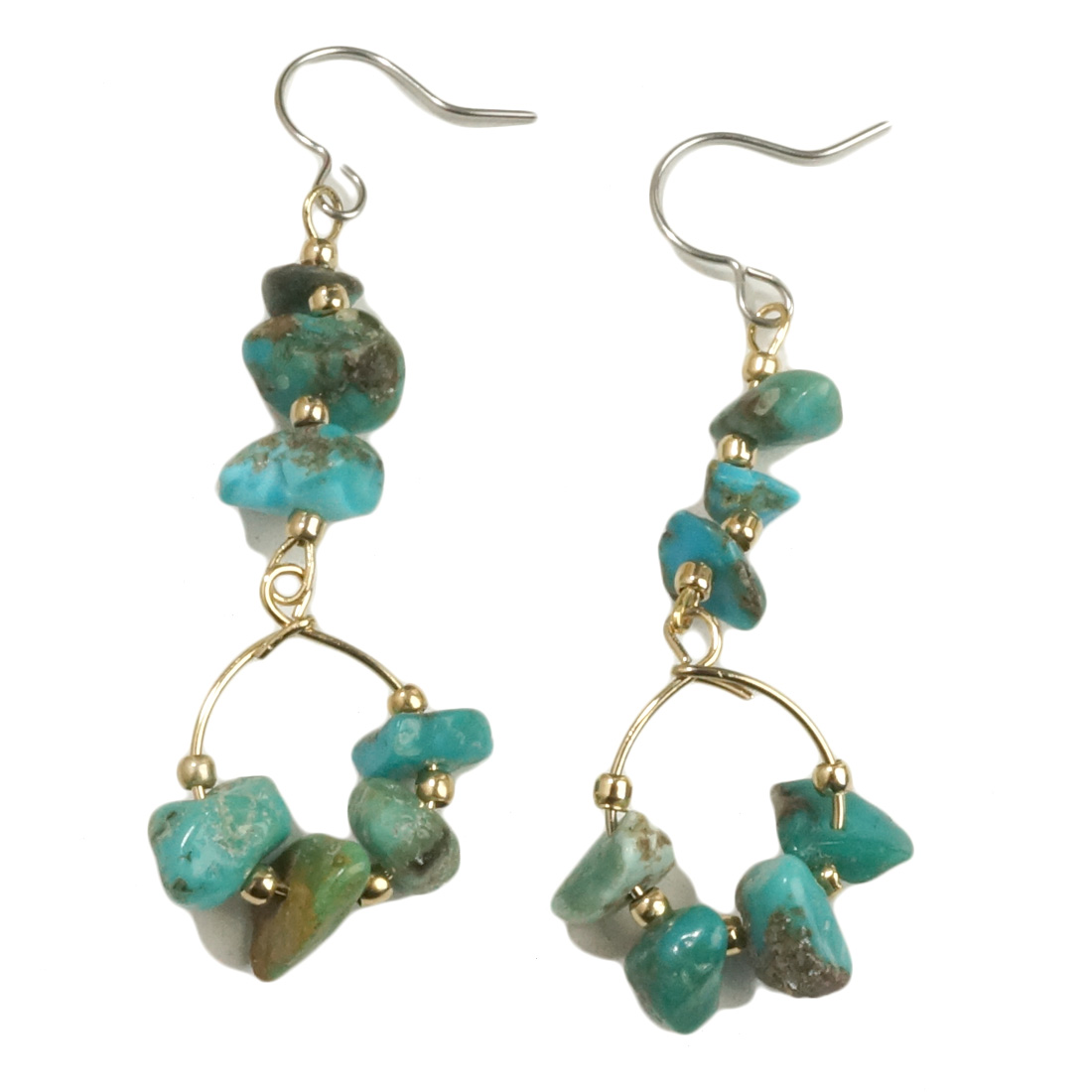 レディースピアス レディースアクセサリー ビーズ さざれ石 夏アクセ