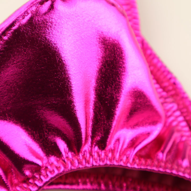 メタリック生地 フロント立体構造 Tバックビキ...の詳細画像4