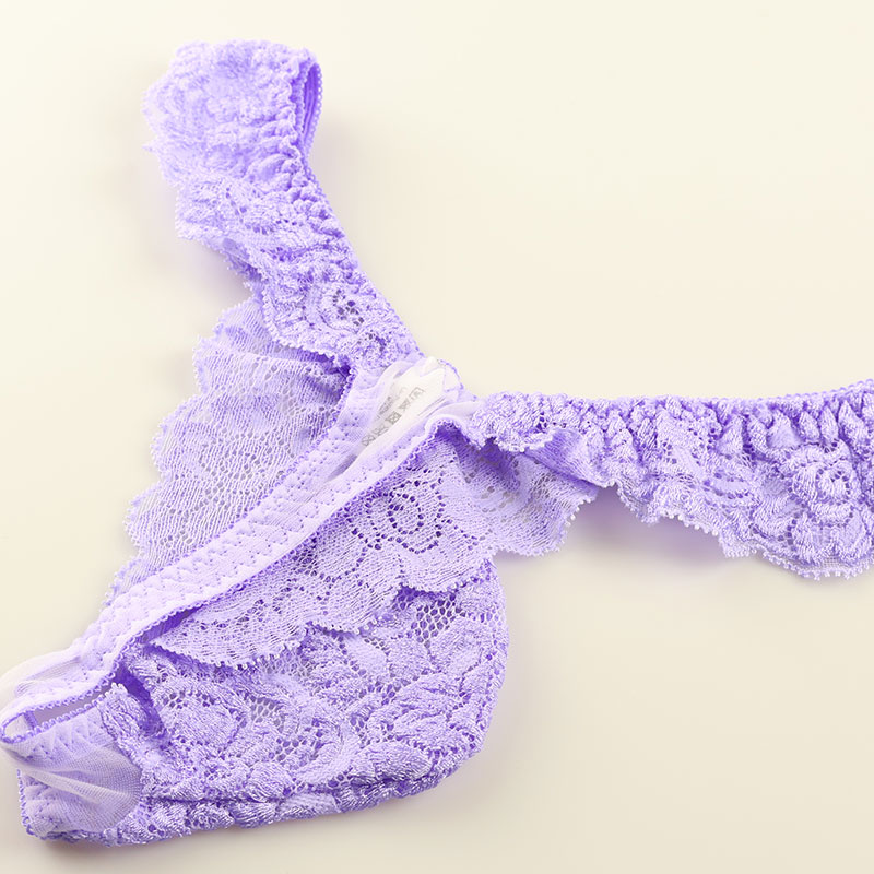 20ハーフ生地 レース 3Dポーチ型 Tバック...の詳細画像3