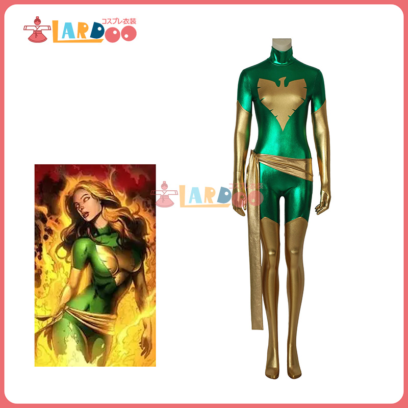 X-Men Phoenix フェニックス コスチューム コスプレ衣装 : lardoo