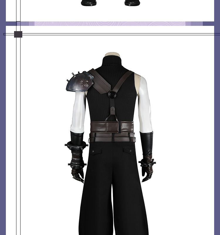【LARDOO製】FF7　クラウド　XSサイズ　コスプレ衣装　E-9771★ ファイナルファンタジーVII リバース FF7 クラウド・ストライフ