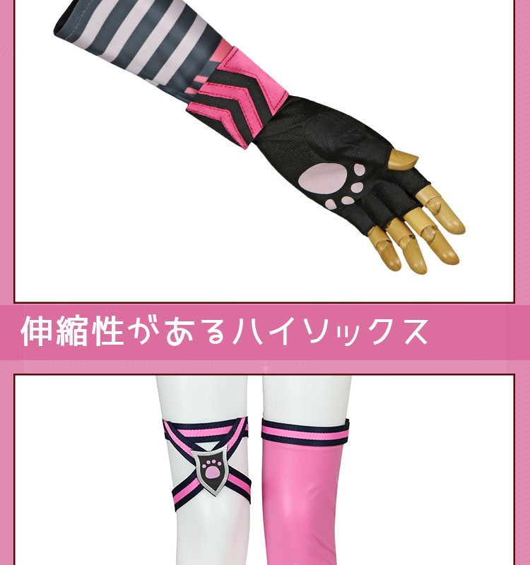 勝利の女神：NIKKE ネロ-Nero コスプレ衣装 猫耳付き コスチューム