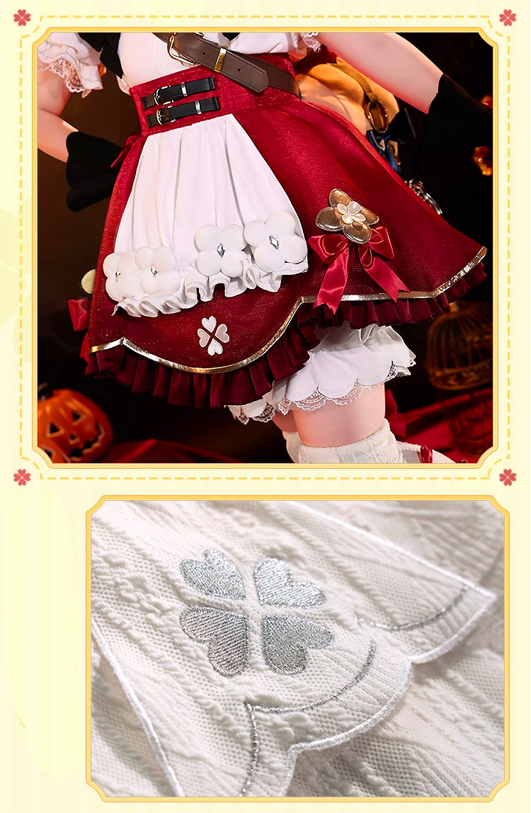 三分妄想　クレー　コスプレ衣装　星燭に揺れる爛花　L サイズ　ウィッグ付き　原神 三分妄想1/3Delusion】原神 Genshin クレー新衣装「星燭に揺れる爛花