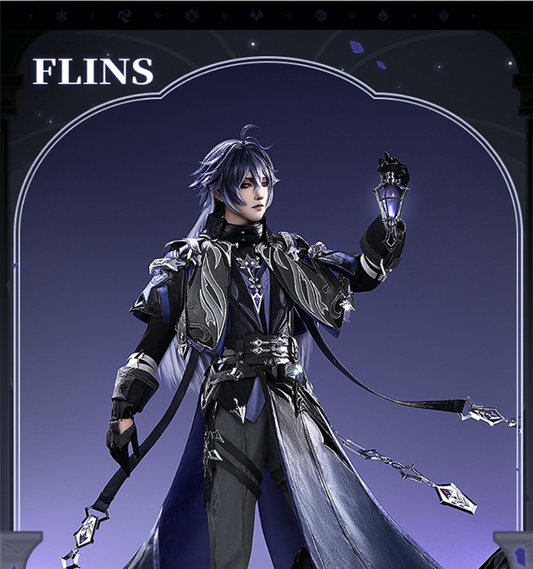 原神　フリンズコスプレ衣装 ライト、ウィッグ付き　Lサイズ　ほぼフルセット 原神 Genshin げんしん フリンズ-Flins コスプレウィッグ 未セット