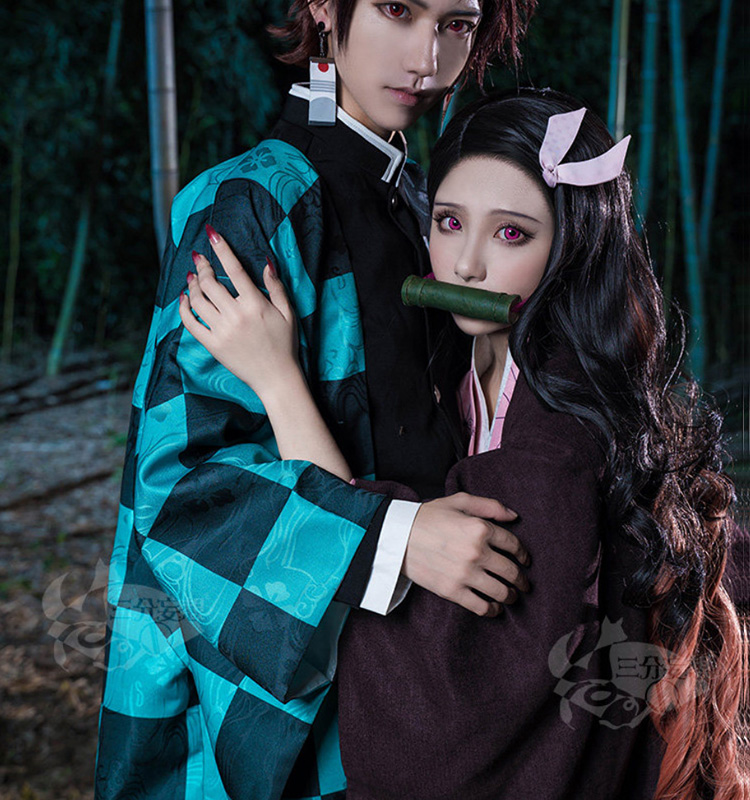 三分妄想1/3Delusion】鬼滅の刃 竈門 禰?豆子-かまど ねずこ コスプレ
