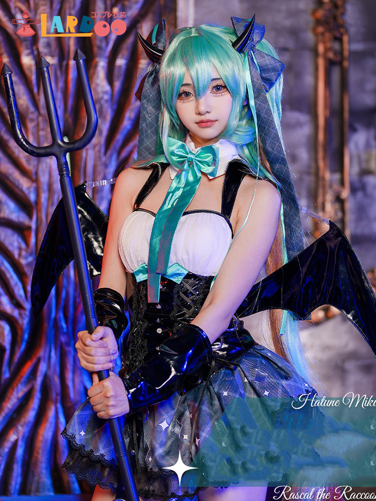 VOCALOID 初音ミク×ラスカル コラボ2023 小悪魔ミク コスプレ衣装 スチューム cosplay