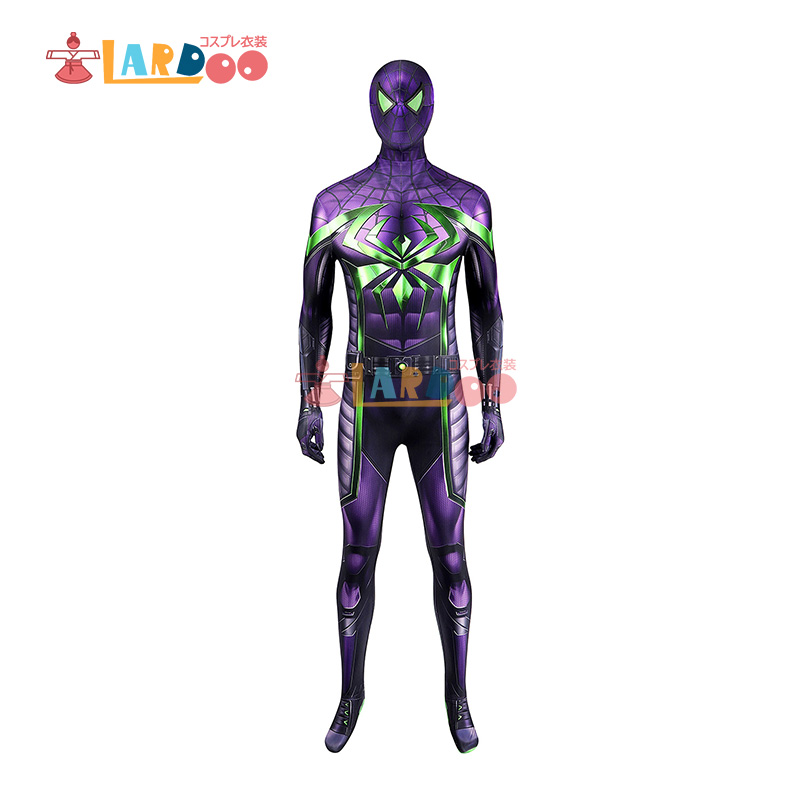 スパイダーマン Miles Morales Purple Reign マイルズ モラレス Suit コスプレ衣装 コスチューム cosplay｜lardoo-store｜02