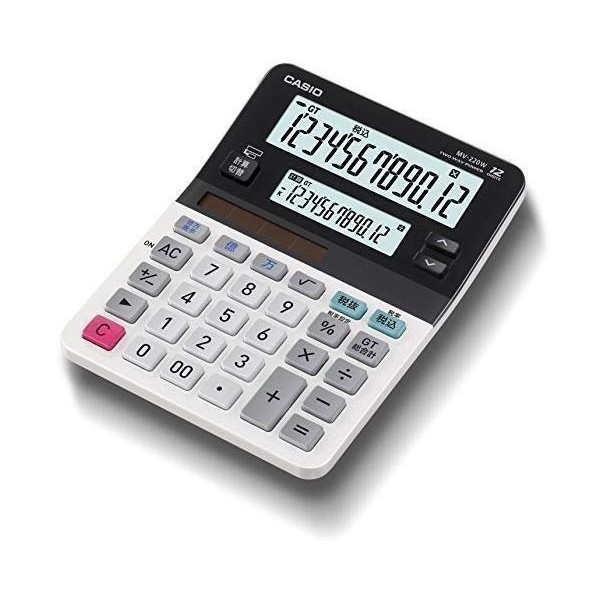 通販 カシオ MV-220W-N ツイン液晶電卓 ミニジャストタイプ 12桁 CASIO notimundo.com.ec