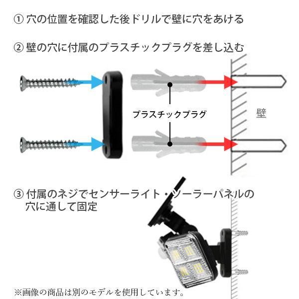 2個セット ソーラーライト ソーラーセンサーライト パネル 分離