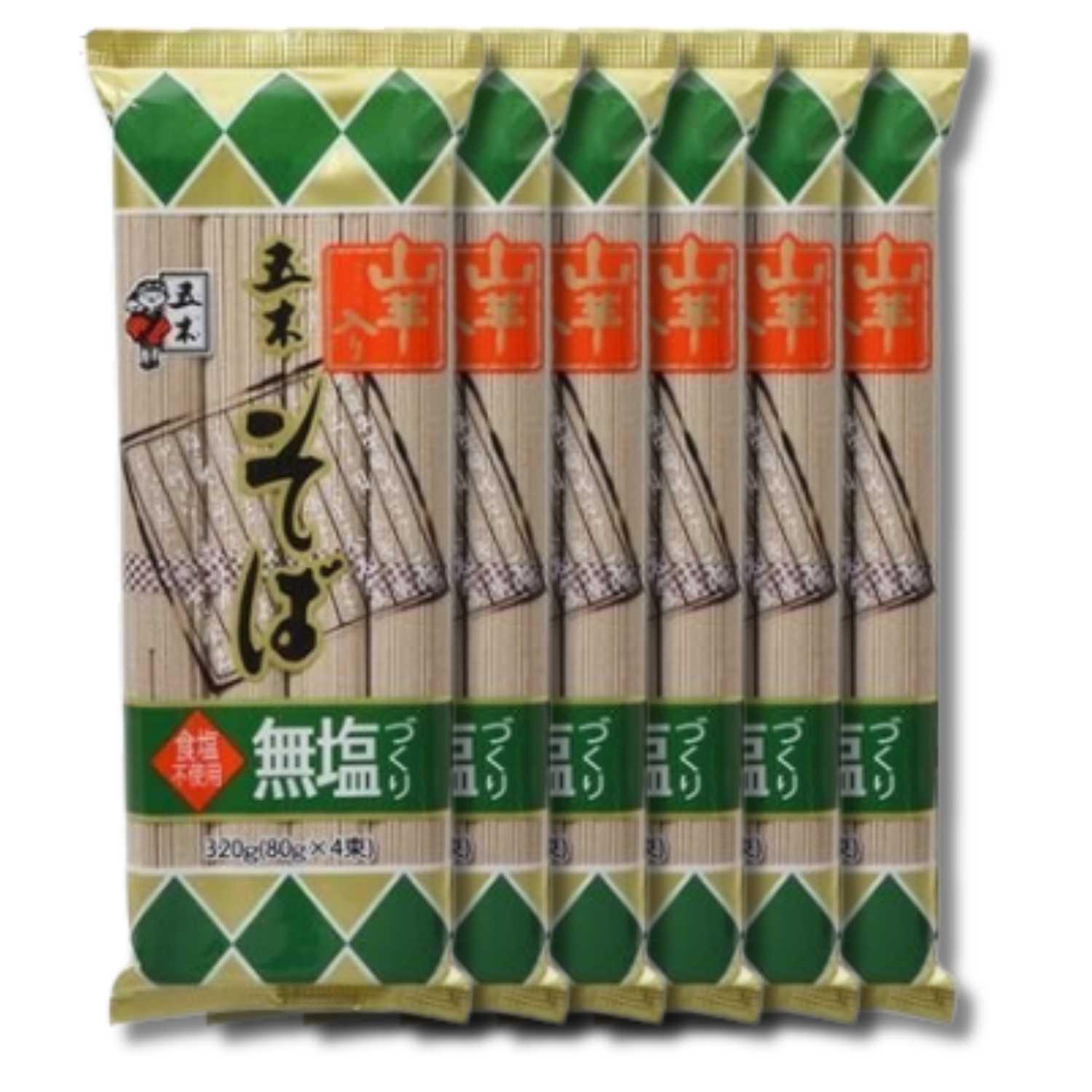 ますぞゐ商品 五木食品 6個セット 無塩山芋入りそば 320g 乾麺 : LARGO Yahoo!店