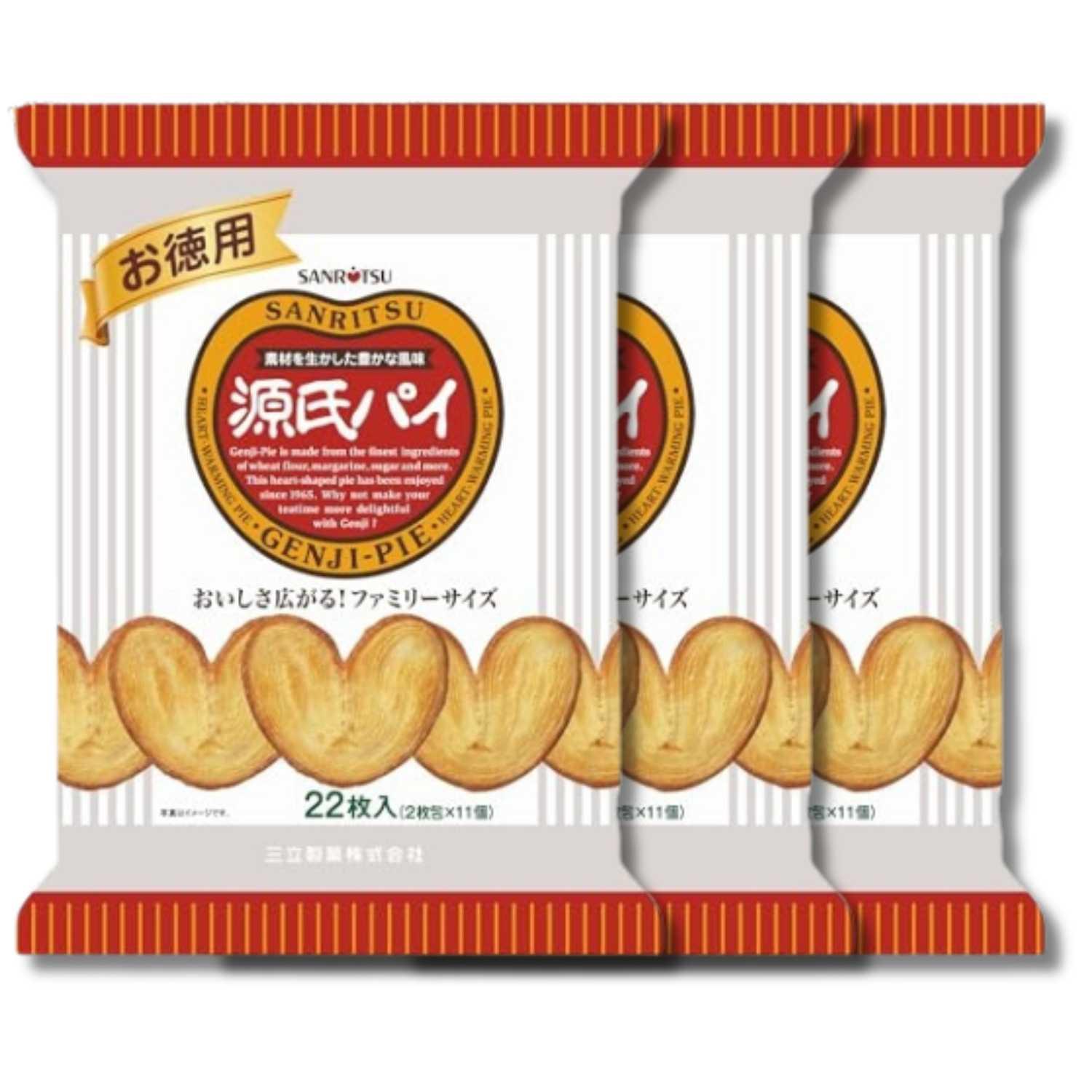 3個セット 三立製菓 お徳用源氏パイ 22枚 : LARGO Yahoo!店 - 通販