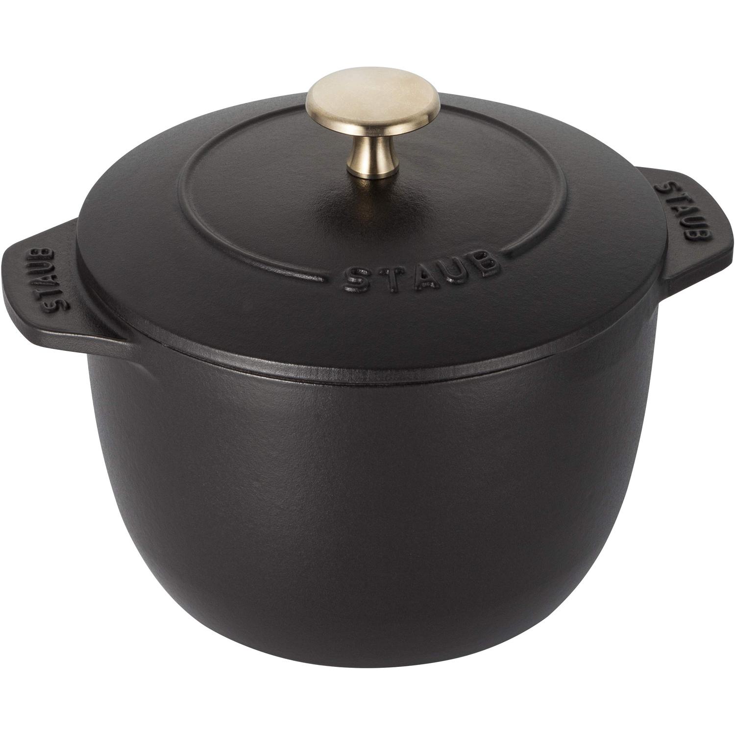 Staub（ストウブ） ラ ココット de GOHAN ブラック S 12cm ご飯鍋 炊飯