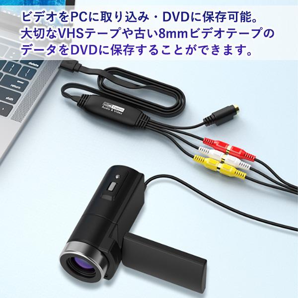 USB2.0 ビデオキャプチャー 1080P対応 ビデオ/VHS (NTSC/PAL) パソコン
