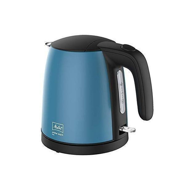 cyan blue kettle and toaster