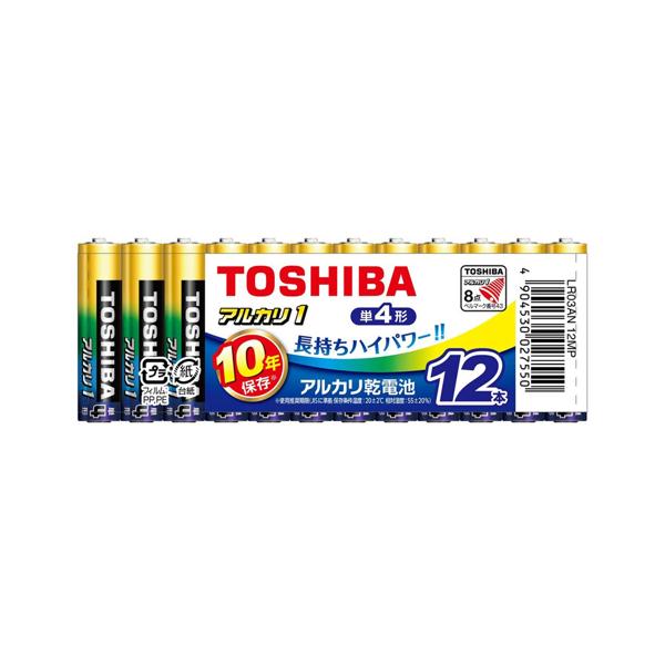 TOSHIBA（東芝） アルカリ乾電池 単4形 12本入 1.5V 液漏れ防止構造 