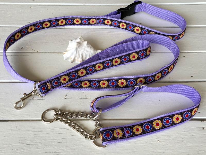 リードとセット犬 ハーフチョーク 首輪 引っ張り防止 しつけ Lサイズ