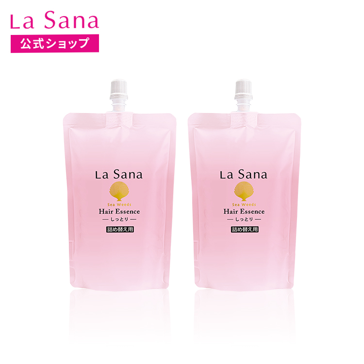 La Sana（ラサーナ） 海藻 ヘア エッセンス 詰め替え用 140ml 2個