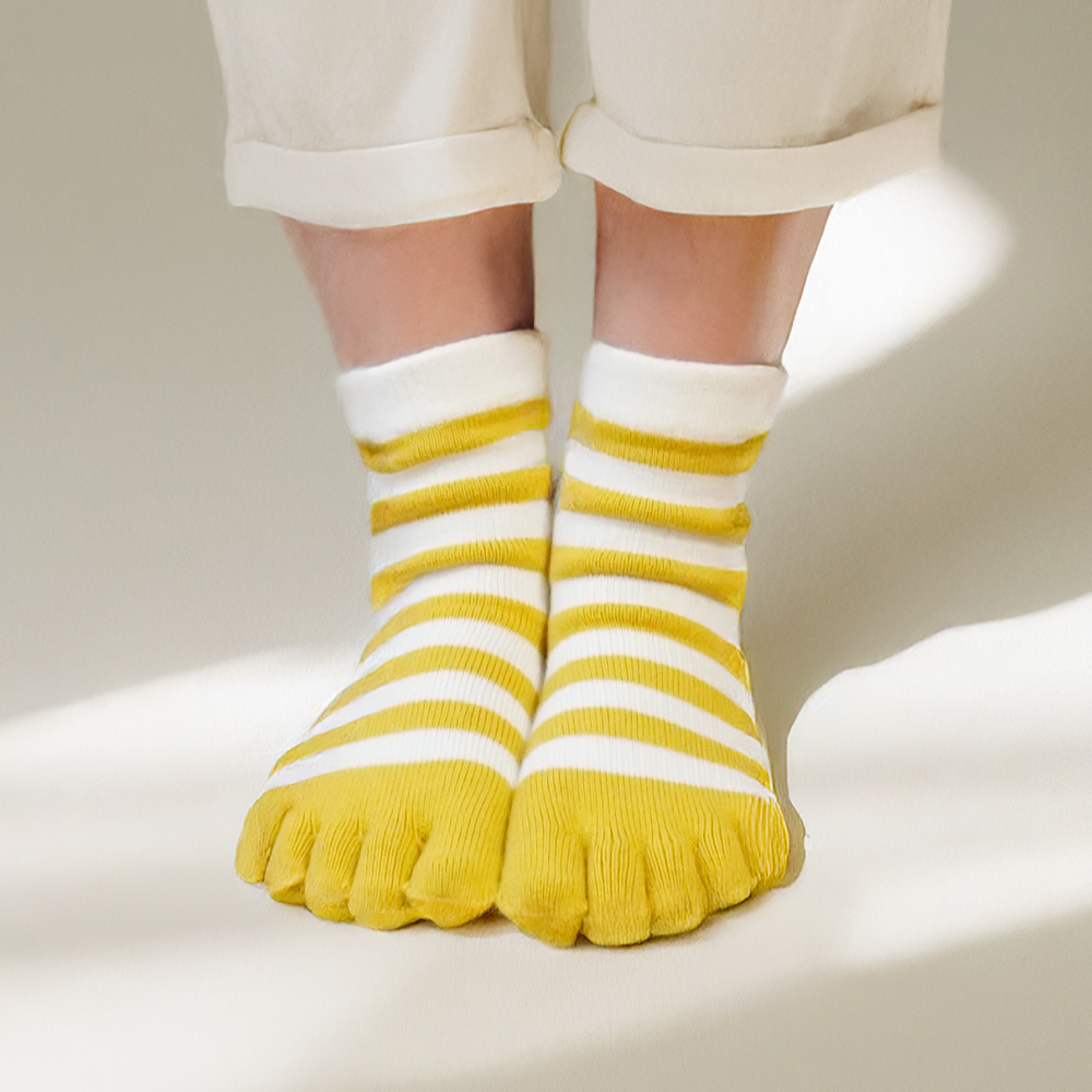 5本指ソックス 16-18cm 19-21cm クルー 10263 ボーダー KIDS キッズ 五本指 靴下 子供 日本製 LASANTE |  | 04